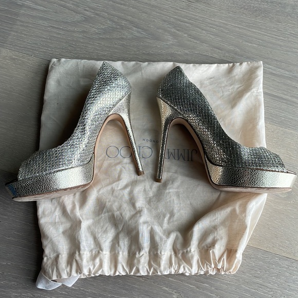 Jimmy Choo Dahlia Platform Pumps 37 1/2 - Picture 6 of 7